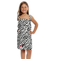 Kid's Terry Velour Zebra Print Body Wrap (Embroidered)